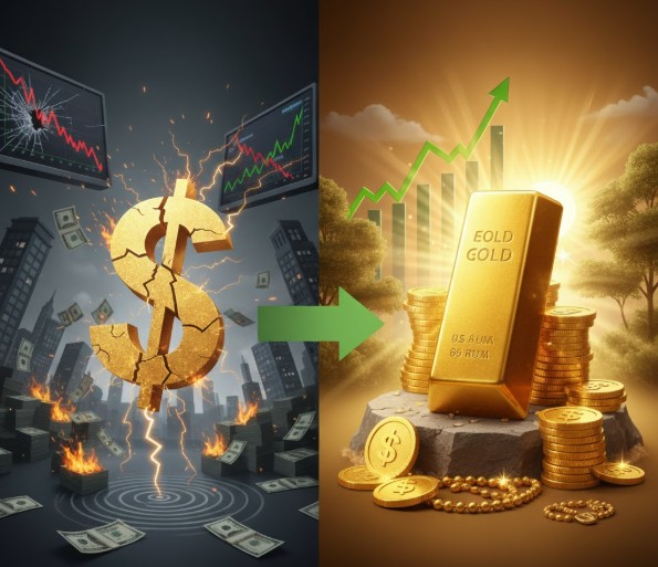 KEKUATAN RAHASIA EMAS: Mengapa Emas Selalu Naik Saat Dolar AS Goyah