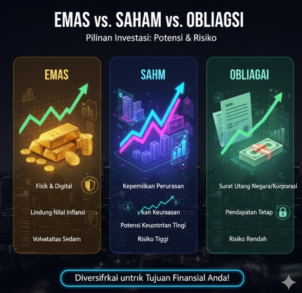 Emas vs. Saham vs. Obligasi: Instrumen Mana yang Paling Tepat untuk Portofolio di Tengah Ancaman Resesi Global? Emas vs. Saham vs. Obligasi: Instrumen Mana yang Paling Tepat untuk Portofolio di Tengah Ancaman Resesi Global?