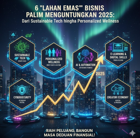 6 'Lahan Emas' Bisnis Paling Menguntungkan 2025: Dari *Sustainable Tech hingga Personalized Wellness* 6 'Lahan Emas' Bisnis Paling Menguntungkan 2025: Dari *Sustainable Tech hingga Personalized Wellness*