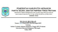 Panitia Seleksi Terbuka (Selter) Jabatan Pimpinan Tinggi (JPT) Pratama Sekretaris Daerah (Sekda) Kabupaten Merangin resmi mengumumkan lima peserta yang dinyatakan lulus tahap administrasi.