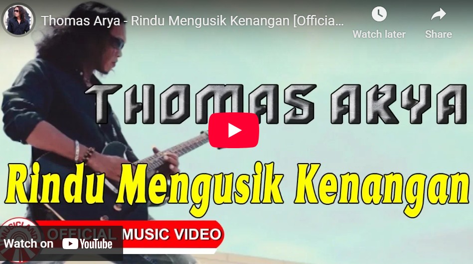 lagu rindu mengusik kenangan thomas arya.