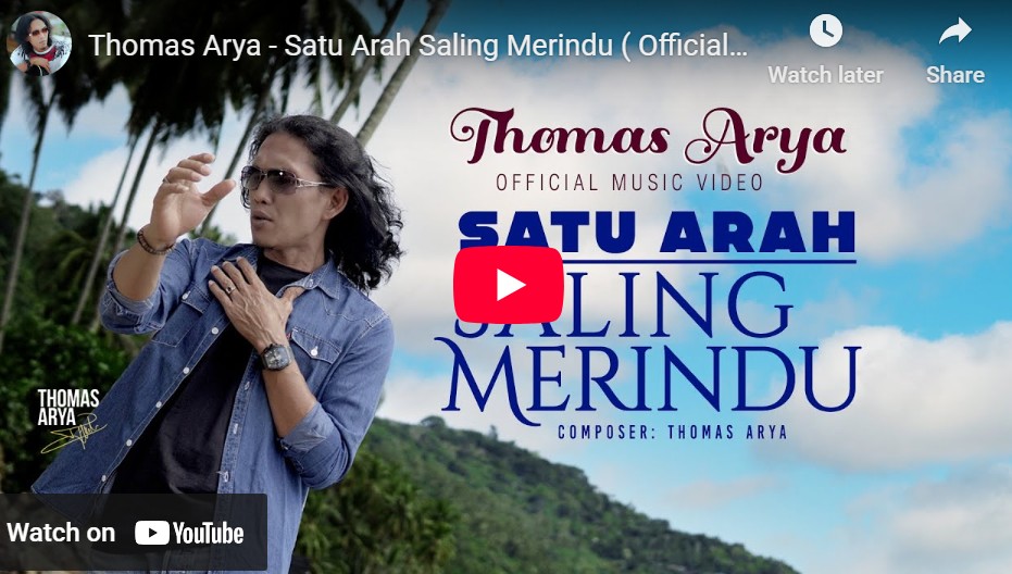 lagu satu arah saling merindu thomas arya.
