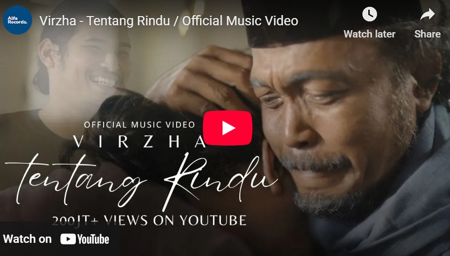 lagu tentang rindu virzha.