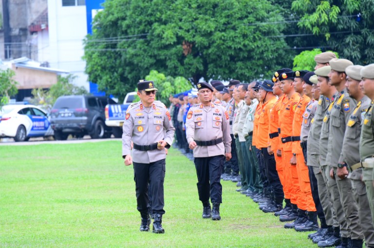 Polda Jambi-TNI dan Forkopimda Gelar Apel Kesiapsiagaan Tanggap Darurat Bencana Hidrometeorologi