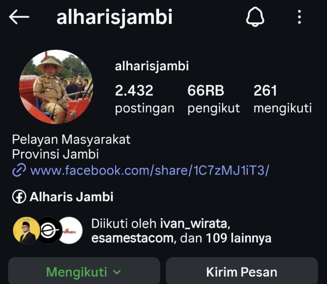Al Haris Jambi: Gubernur Paling Dekat dengan Rakyat? Bongkar Isi Instagram Resminya!