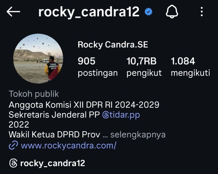 Review Akun Instagram Rocky Candra: Aktivitas DPR RI Dapil Jambi Paling Transparan?