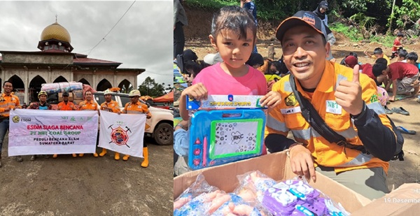 PT SAS dan Group mengirim bantuan logistik, tim kesehatan, obat-obatan serta tim trauma healing untuk mengajak anak-anak di beberapa titik bencana Sumbar untuk bermain bersama.