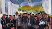 Gubernur Jambi H Al Haris dan Bupati Merangin H M Syukur dampingi Menteri Koordinator Bidang Pangan Zulkifli Hasan (Zulhas) di gedung DPRD Merangin. foto: Edo Guntara