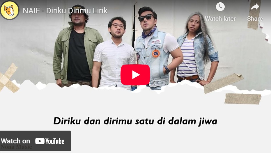 lagu diriku dirimu naif.