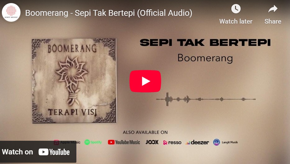 lagu sepi tak bertepi boomerang.