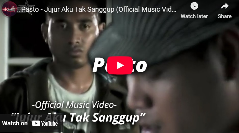 lagu jujur aku tak sanggup pasto.