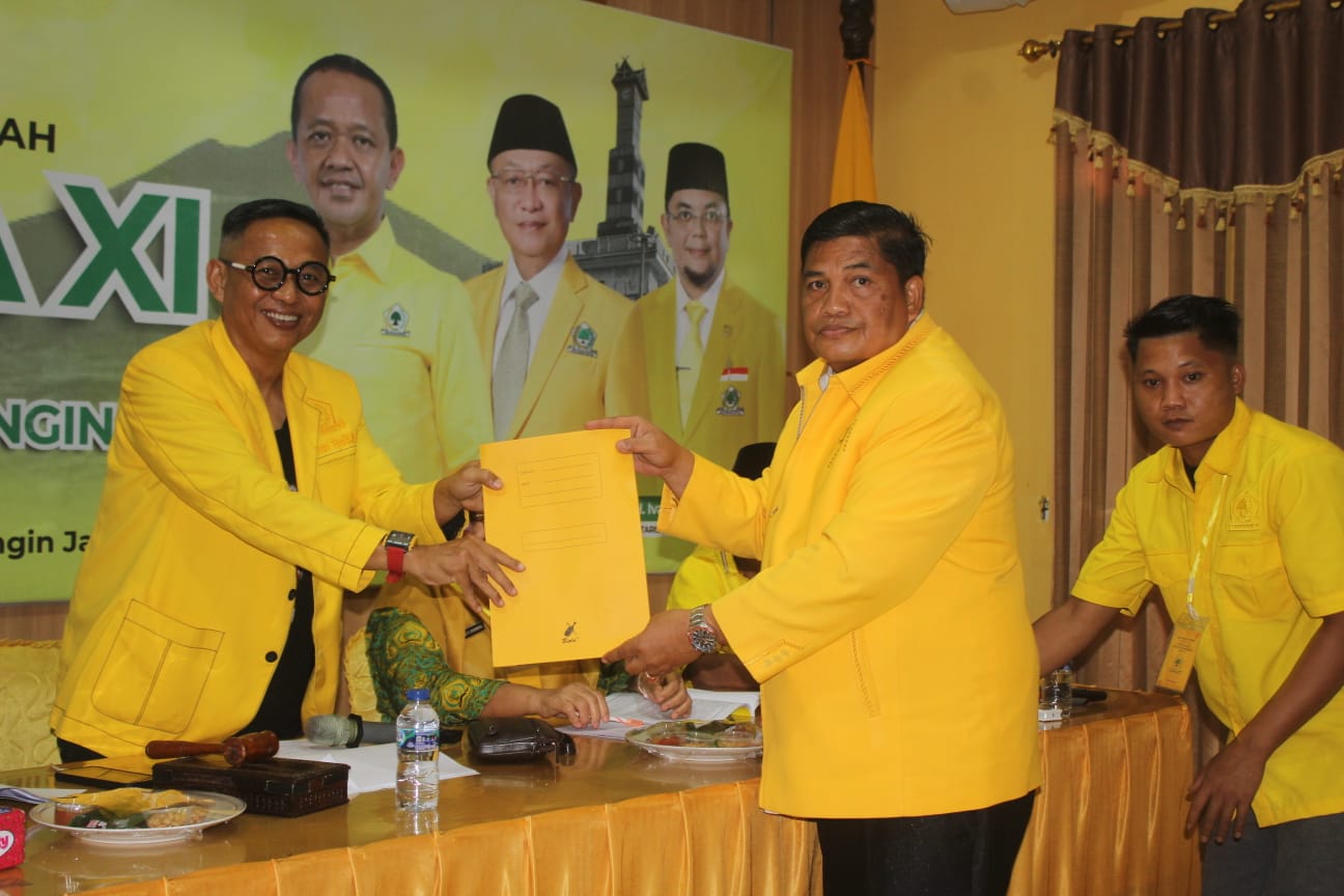Herman Efendi kembali menakhodai DPD II Partai Golkar Kabupaten Merangin. Ia terpilih secara aklamasi dalam Musyawarah Daerah (Musda) XI yang digelar di Kantor DPD Golkar Merangin, Kamis (12/2/2026).