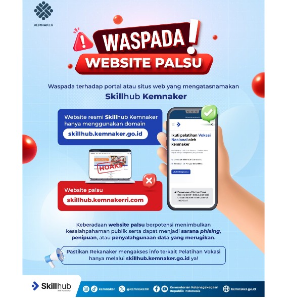 Waspada! Situs Palsu Mengatasnamakan Skillhub Kemnaker