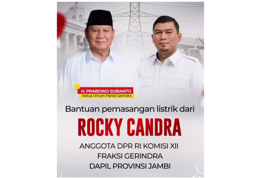 Rocky Candra Kawal Listrik Gratis untuk Warga Jambi, 1.611 Ampere Sudah Terealisasi