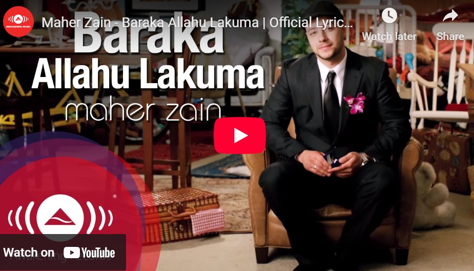 lagu baraka allahu lakuma maher zain.
