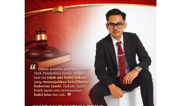 Opini : “Menjaga Objektivitas Hukum: Tidak Tepat Menarik Gubernur dalam Perkara DAK Disdik Jambi”
