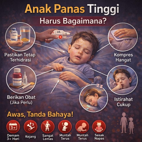 anak panas tinggi harus bagaimana ini langkah tepat yang wajib dilakukan