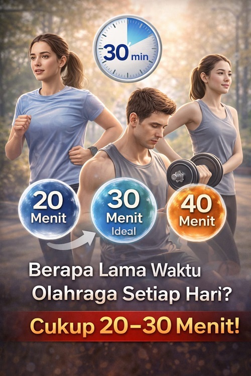 berapa lama waktu olahraga yang ideal setiap hari ini jawabannya