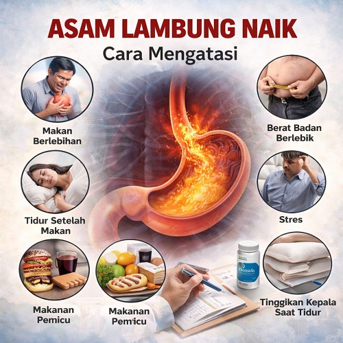 cara mengatasi asam lambung naik tanpa obat berlebihan