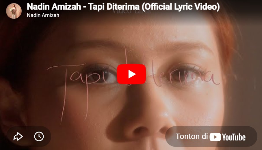lagu tapi diterima nadin amizah.