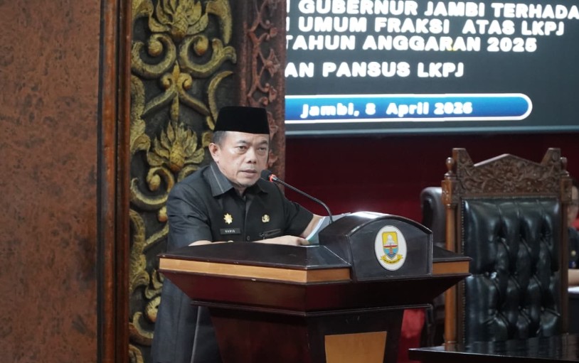 Gubernur Al Haris Sampaikan Jawaban atas Pandangan Umum Fraksi DPRD Terhadap LKPJ 2025, Tegaskan Komitmen Penguatan Fiskal dan Pelayanan Publik