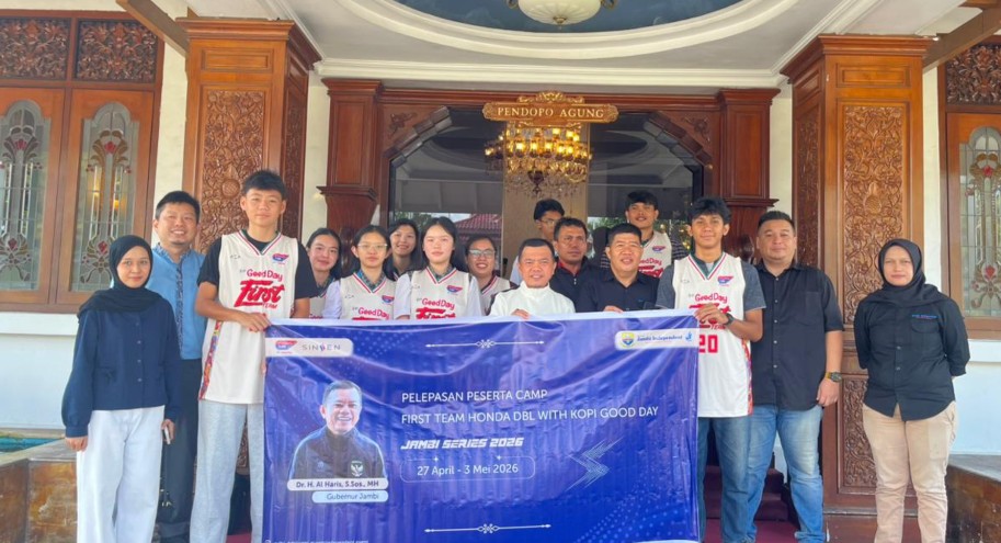 Gubernur Al Haris Lepas Tim DBL Jambi, Siap Harumkan Nama Daerah di Ajang Nasional