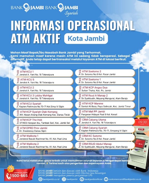 bank jambi tambah jam layanan, optimalkan layanan