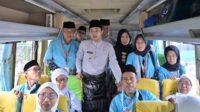 diza hazra aljosha lepas 288 jamaah haji kloter 20 kota jambi ke tanah suci