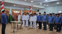 M. Syukur resmi melantik dan mengambil sumpah jabatan terhadap 80 pejabat eselon III dan IV di lingkungan Pemerintah Kabupaten Merangin, Kamis (07/05/2026).