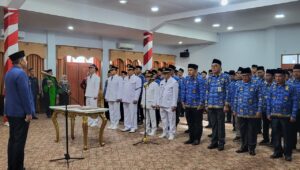M. Syukur resmi melantik dan mengambil sumpah jabatan terhadap 80 pejabat eselon III dan IV di lingkungan Pemerintah Kabupaten Merangin, Kamis (07/05/2026).