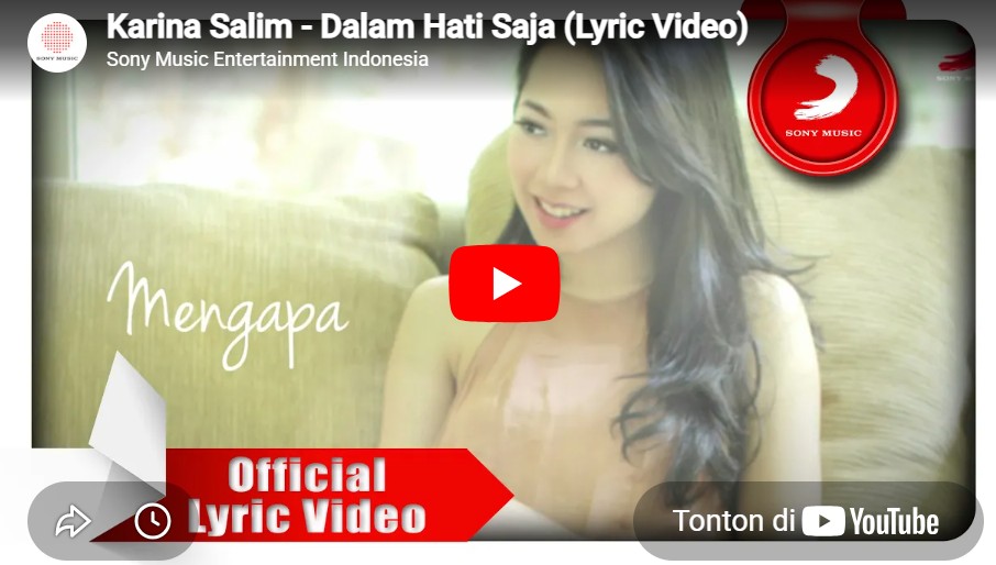 lagu dalam hati saja karina salim.