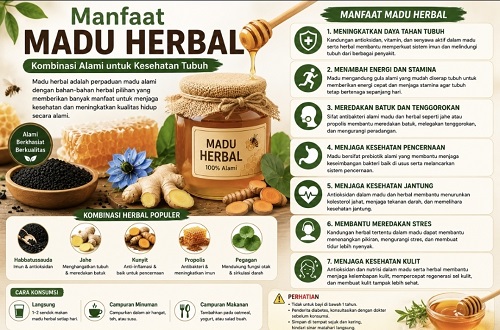 manfaat madu herbal untuk kesehatan kombinasi alami yang semakin banyak dicari
