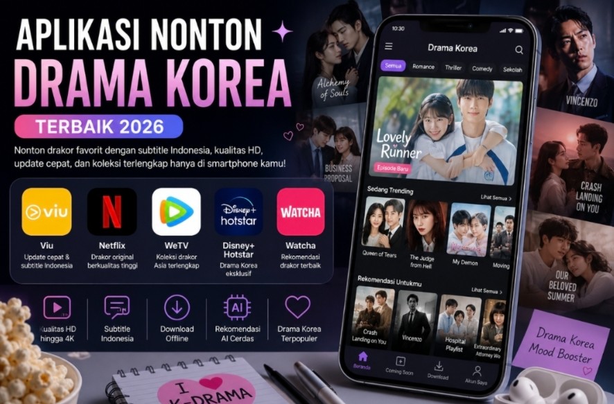 Aplikasi Nonton Drama Korea Terbaik 2026: Platform Streaming Drakor Paling Populer untuk Pecinta Korean Wave