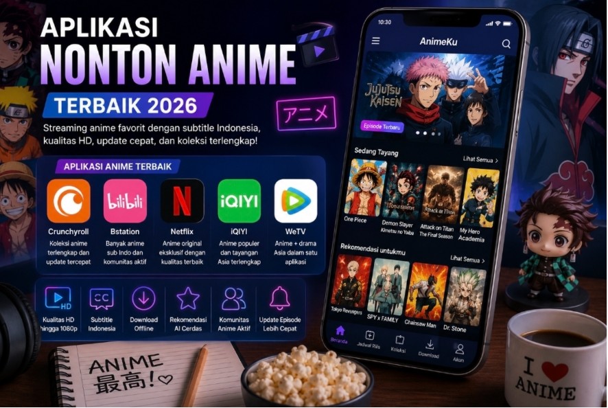 Aplikasi Nonton Anime Terbaik 2026: Platform Streaming Anime Paling Populer untuk Pecinta Anime Jepang