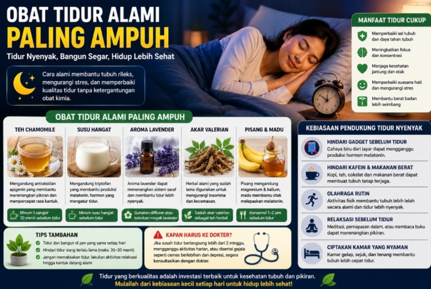 Obat Tidur Alami Paling Ampuh: Cara Membantu Tubuh Lebih Rileks dan Tidur Lebih Nyenyak
