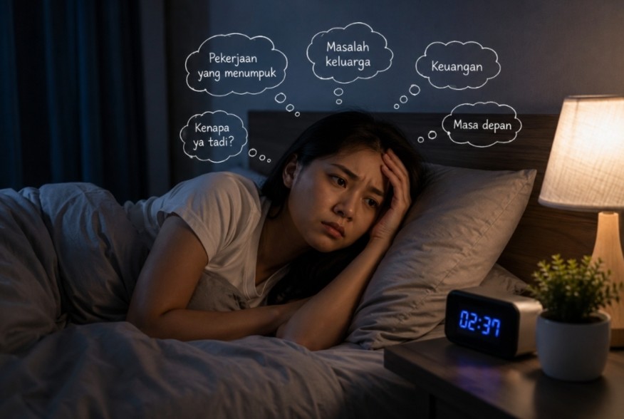 Insomnia Karena Overthinking: Saat Pikiran Terlalu Aktif Membuat Tubuh Sulit Beristirahat