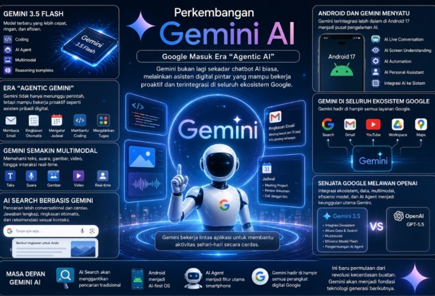Perkembangan Gemini AI Terkini 2026: Google Ubah Masa Depan AI Search dan Android dengan Agentic AI Perkembangan Gemini AI Terkini 2026: Google Ubah Masa Depan AI Search dan Android dengan Agentic AI