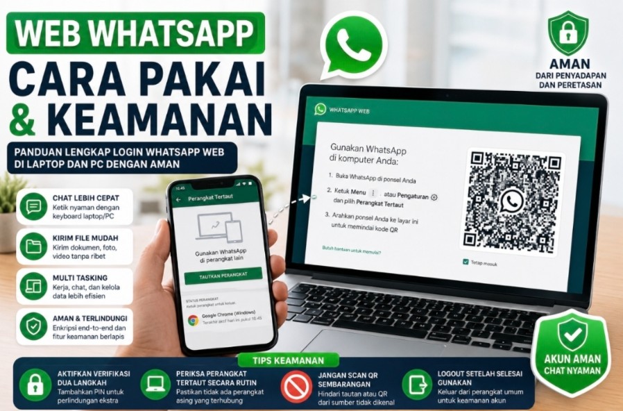 Web WhatsApp Cara Pakai dan Keamanan Terbaru, Panduan Lengkap Login WhatsApp Web di Laptop dan PC dengan Aman Web WhatsApp Cara Pakai dan Keamanan Terbaru, Panduan Lengkap Login WhatsApp Web di Laptop dan PC dengan Aman