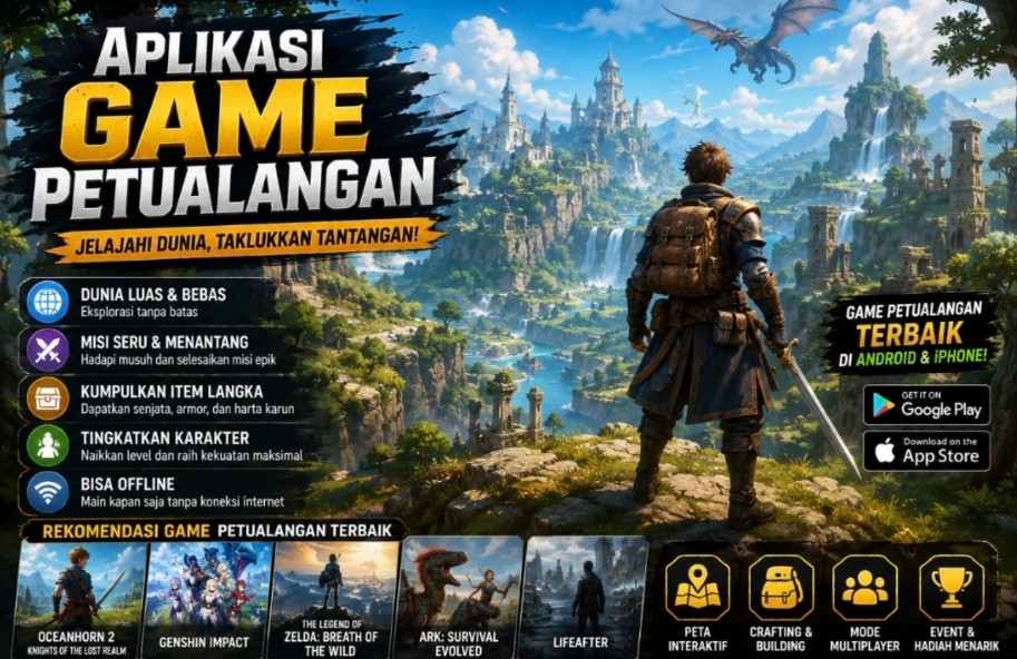 Aplikasi Game Petualangan Terbaik 2026 yang Bikin Ketagihan di Android dan iPhone