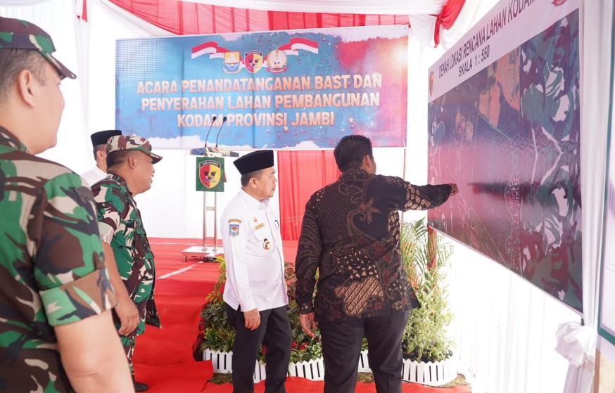 Pemprov Hibahkan Lahan untuk Pembangunan KODAM Provinsi Jambi