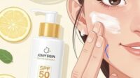 sunscreen untuk kulit berminyak terbaik 2026 anti dempul, anti kilang minyak, nggak bikin jerawatan + resep infused water timun lemon detox wajah glowing
