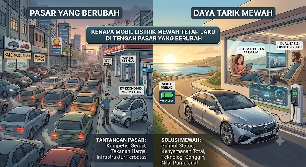 Ilustrasi Mobil Listrik Mewah Tetap Laku di Tengah Pasar yang Berubah Ilustrasi Mobil Listrik Mewah Tetap Laku di Tengah Pasar yang Berubah