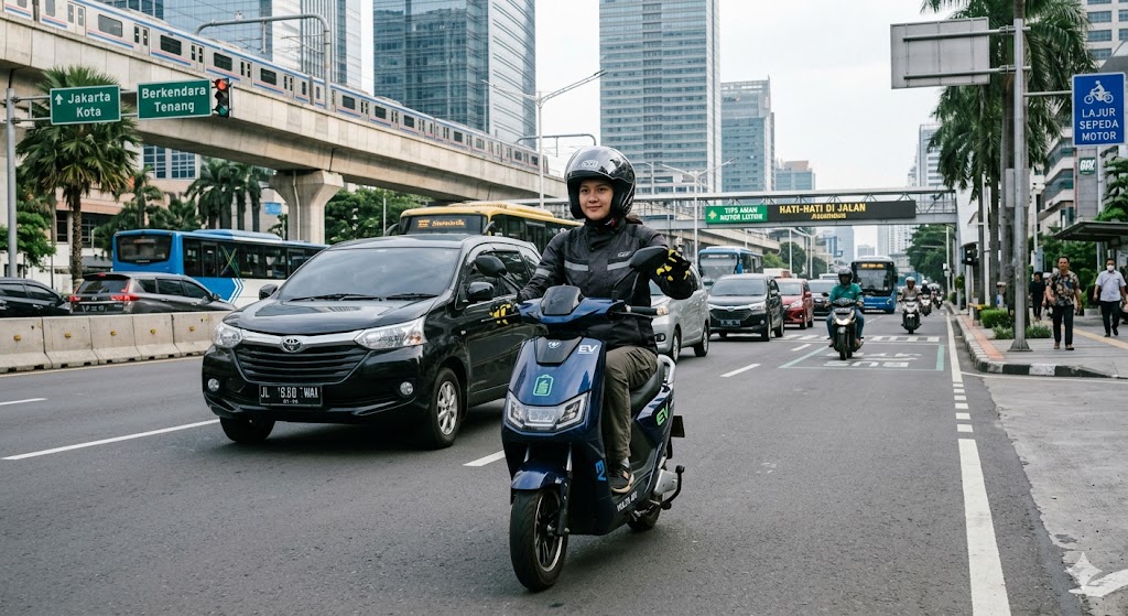 Tips Aman Pakai Motor Listrik di Kota Besar