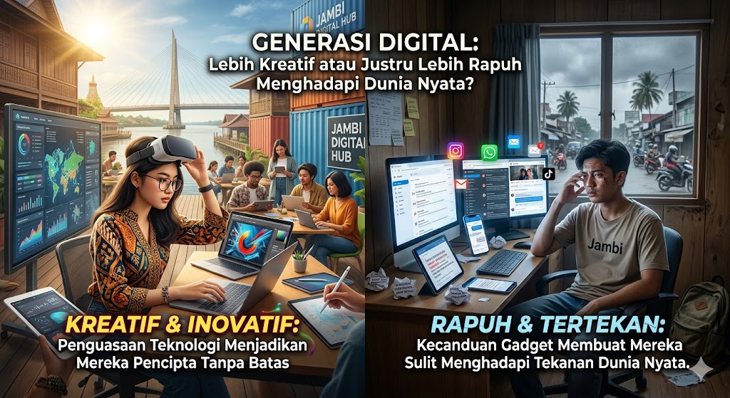 Generasi Digital: Lebih Kreatif atau Justru Lebih Rapuh Menghadapi Dunia Nyata? Generasi Digital: Lebih Kreatif atau Justru Lebih Rapuh Menghadapi Dunia Nyata?