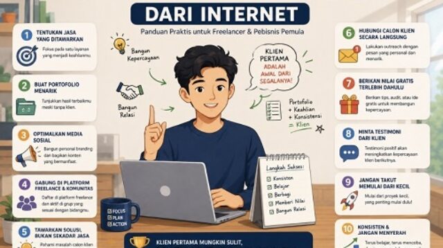 cara dapat klien pertama dari internet