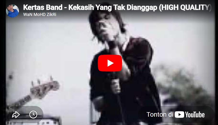 lagu kekasih yang tak dianggap kertas band.