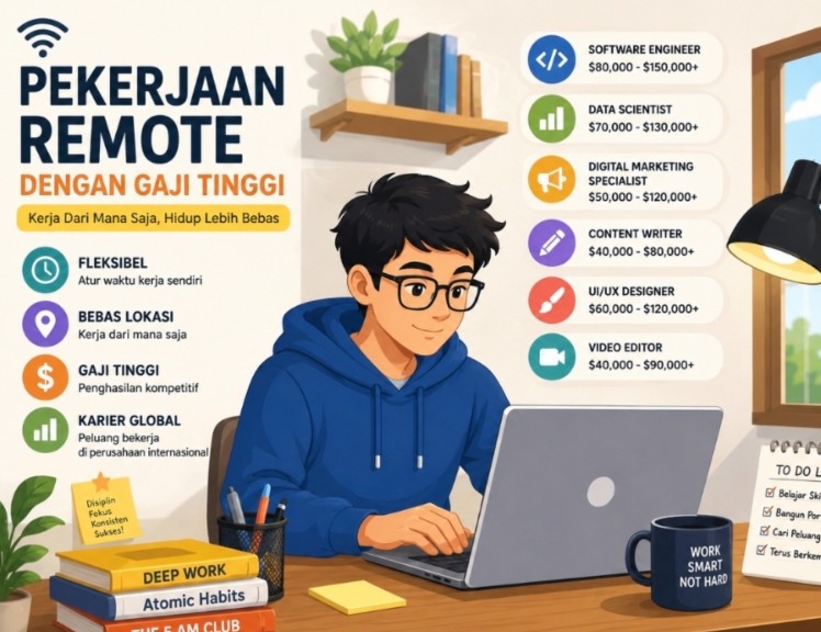 Pekerjaan Remote Gaji Tinggi Jadi Pilihan Karier Digital Populer 2026 Pekerjaan Remote Gaji Tinggi Jadi Pilihan Karier Digital Populer 2026