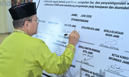 wali kota jambi pimpin komitmen spmb 2026 bebas korupsi dan gratifikasi wali kota jambi pimpin komitmen spmb 2026 bebas korupsi dan gratifikasi