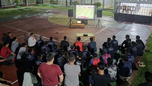 lapas narkotika jambi gelar nobar final piala dunia 2026, warga binaan antusias dukung tim favorit