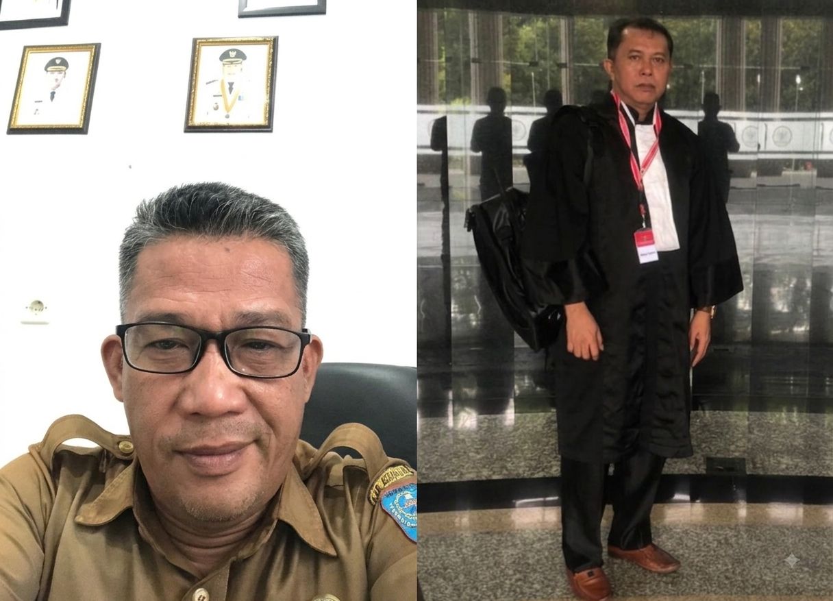 Kiri: Kabag Hukum Setda Merangin, Alex Sander, SH., Kanan: Advokat Pemkab Merangin, Alex Alnemeri, SH.,MH